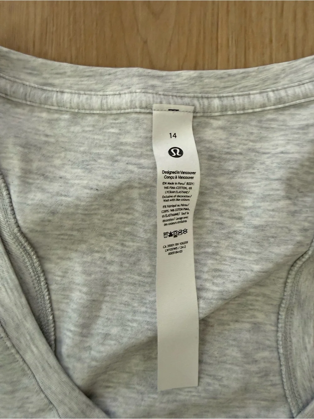 lululemon athletica Gray Racerback Tank Top